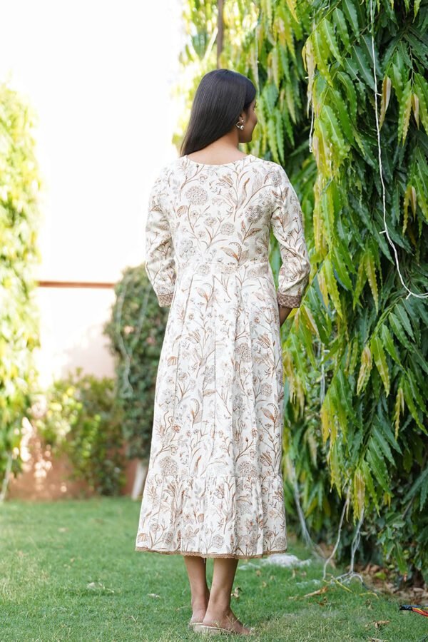 Ethnic Elegance: Cotton Flex Midi Dress with a Cultural Twist - Image 5