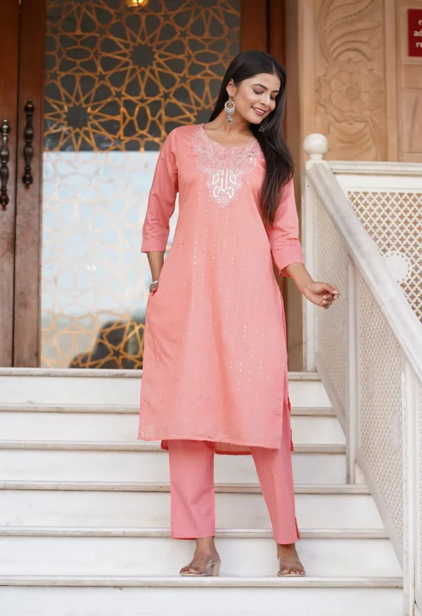 straight kurta set