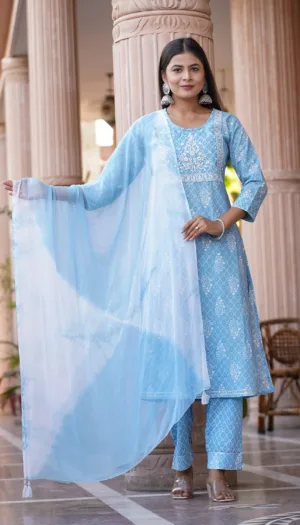 embroidery kurta set