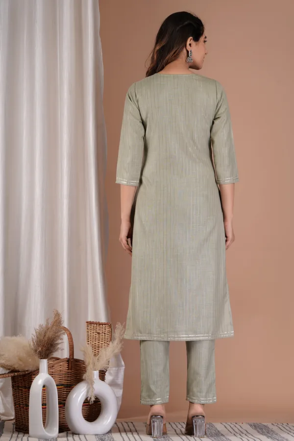 straight Embroidery Kurta Set