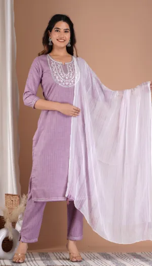 embroidery kurta set